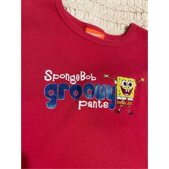 Nickelodeon Other - Vintage Nickelodeon Red Sponge Bob shirt sz Youth XL SpongeBob Groovy Pants